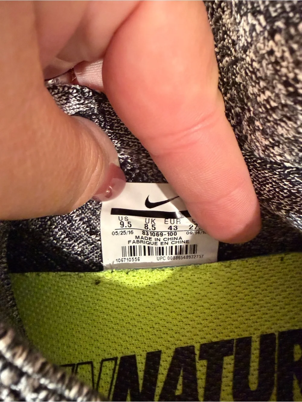 Nike Women’s “OREO” Run Flyknit Training Sneakers